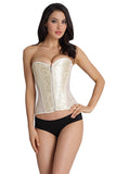 Long Overbust Floral Jacquard Corset