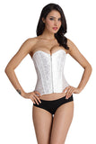 Long Overbust Floral Jacquard Corset