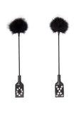 XO Letters Printed Petite Feather Tickler Black