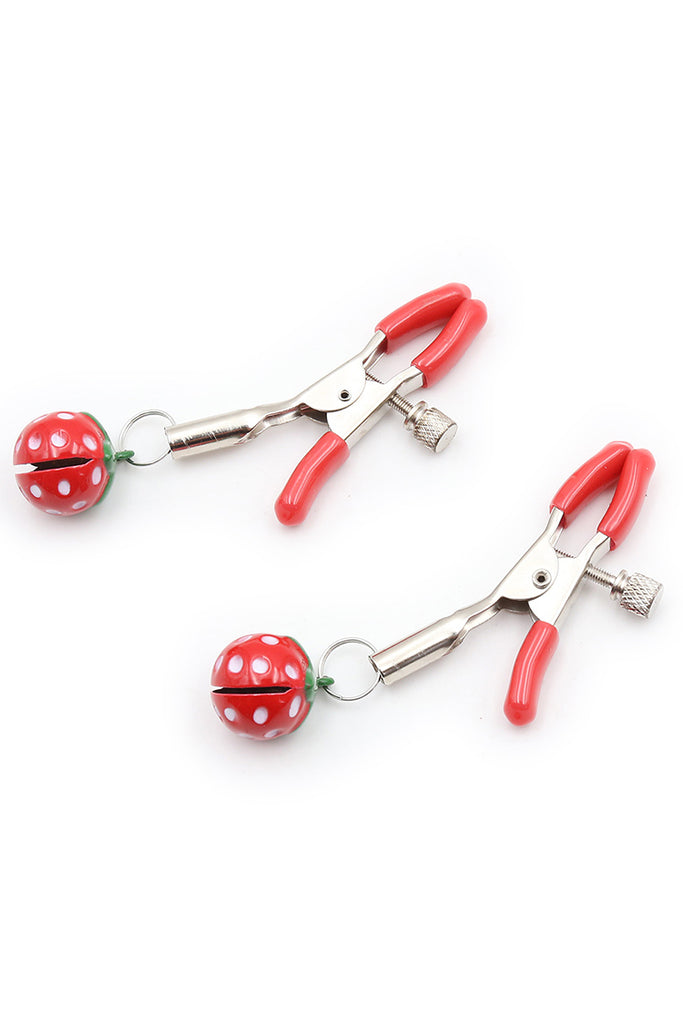 Strawberry Bell Nipple Clamps