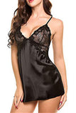 Satin Lace Babydoll and Thong