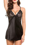 Satin Lace Babydoll and Thong