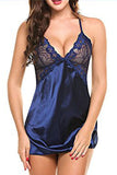 Satin Lace Babydoll and Thong