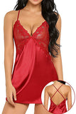 Satin Lace Babydoll and Thong