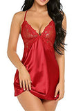 Satin Lace Babydoll and Thong