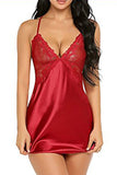 Satin Lace Babydoll and Thong