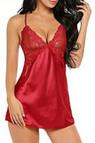 Satin Lace Babydoll and Thong