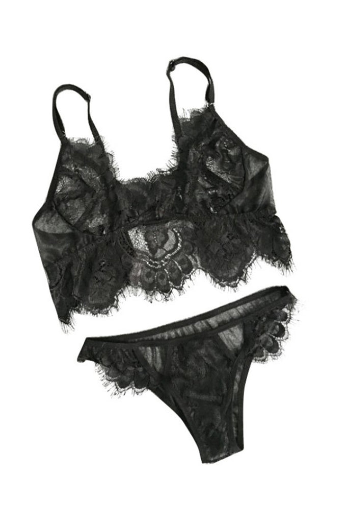 Lace Push Up Bra and G String Set
