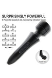 Waterproof Rechargeable Wand Massager Vibrator Black White