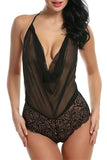 V Neck Halter Bodysuit
