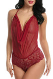 V Neck Halter Bodysuit