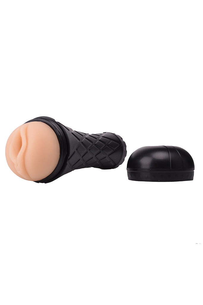 Handsheld Realistic Vagina Male Masturbator with Extra Pussy Opening