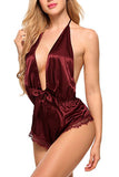 Deep V Neck Backless Bodysuit