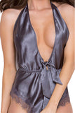 Deep V Neck Backless Bodysuit