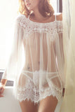 See Through Lace Babydoll and G-String Set