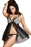 Black Temptation Lace Babydoll Set