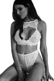 Halter Bra and High-Waisted Briefs Set