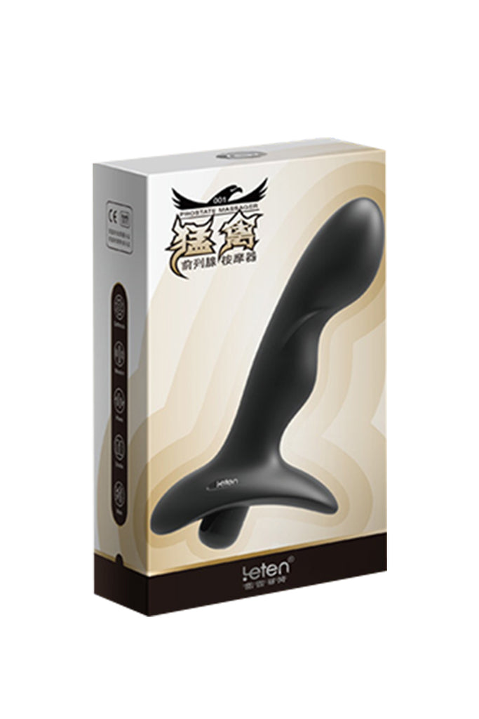 LETEN Waterproof Vibrating Prostate Massager with/without Cock Ring