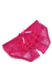 Crotchless Lace Ruffle-Back Panties