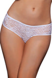 Crotchless Lace Ruffle-Back Panties