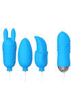 Tongue Rabbit Ear Bullet Shaped Twin Vibrator Love Egg Set