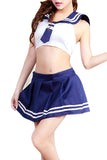 Schoolgirl Sleeveless Top and Mini Skirt Roleplay Costume Set