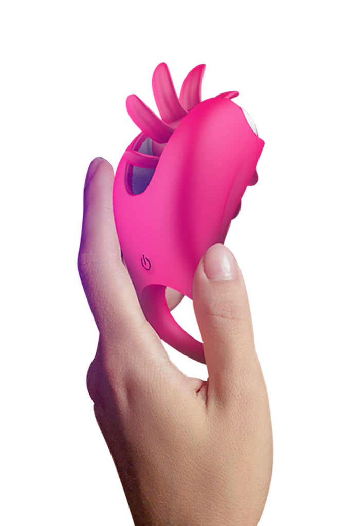Rechargeable Oral Sex Simulator with Cock Ring