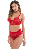 See Through Hollow Women Underwear Sexy Girl Bra Set Lace Patchwork