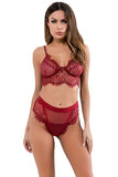 See Through Hollow Women Underwear Sexy Girl Bra Set Lace Patchwork