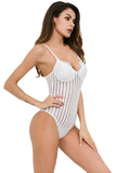 Plunging Neck Eyelash Lace Cami Bodysuit