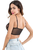 Women's Sexy Floral Lace Crop Top Sheer Triangle Bra