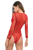 Women Hollow Out Lace One Piece Bodysuit Teddy Lingerie