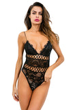 Women Deep V Lingerie Sexy One Piece Lace Teddy Bodysuit