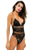Women Deep V Lingerie Sexy One Piece Lace Teddy Bodysuit