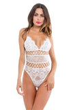 Women Deep V Lingerie Sexy One Piece Lace Teddy Bodysuit