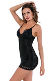 Women's Sleeveless Strappy Mini Dress with Lace Bra