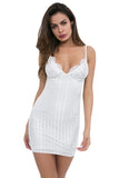 Women's Sleeveless Strappy Mini Dress with Lace Bra