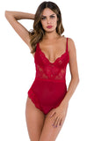 Hot Strappy Lace Plunge Bodysuit