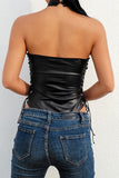 Erotic Sexy Lingerie Women Sexy Rivet Backless Leather Lingerie Porno Sex Corset Baby Doll Lenceria Erotica Mujer Plus Size