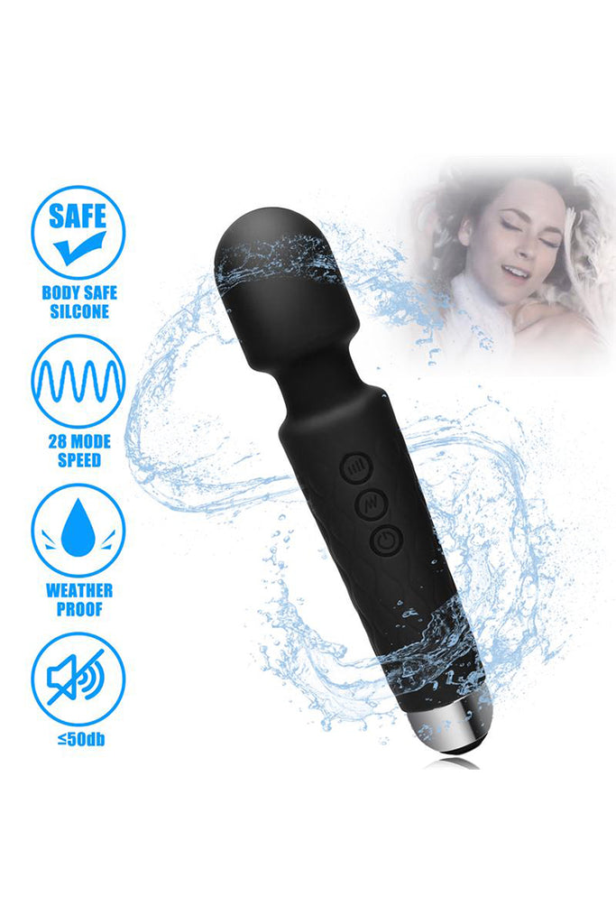 Personal Magic Wand Massager with 28 Powerful Frequency Handheld Wand Massager AV Vibrator Adult Toy for Couples Wand Vibrator