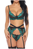 Porno Sex Costumes Sexy Lingerie Womens Embroidery Lace Bra Sexy Underwear Garter Thong Sets Babydoll Lenceria Mujer Temptation