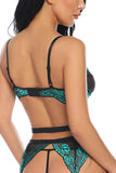 Porno Sex Costumes Sexy Lingerie Womens Embroidery Lace Bra Sexy Underwear Garter Thong Sets Babydoll Lenceria Mujer Temptation
