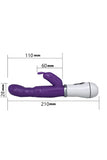 Waterproof sex toy Double Rod Masturbation rabbit vibrator