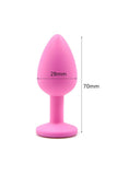 Silicone Butt Plug With Random Color Crystal Jewelry Smooth Touch Anal Plug No Vibrator Anal Sex Toys For Woman Men Gay