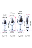 3pcs Crystal Anal Plug with Bullet Vibrator