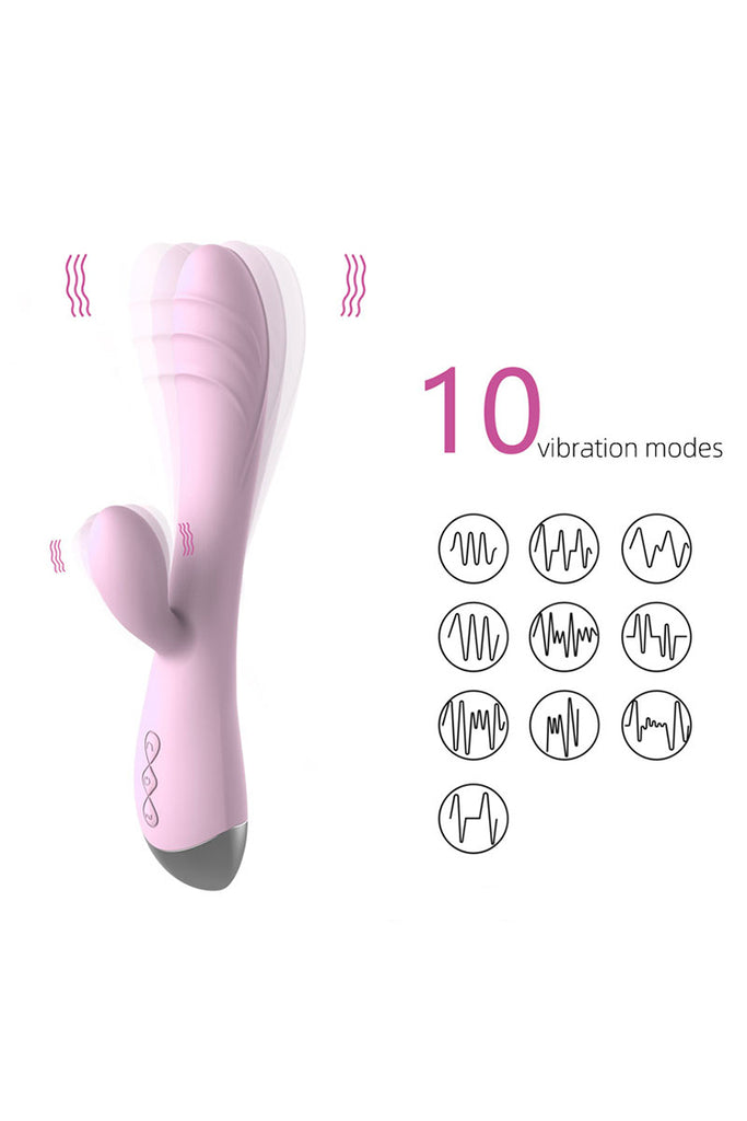 Rabbit Vibradors Dildo Double Vibrating Vaginal G-Spot Clitoral Massager