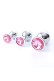 3pcs Crystal Anal Plug with Bullet Vibrator