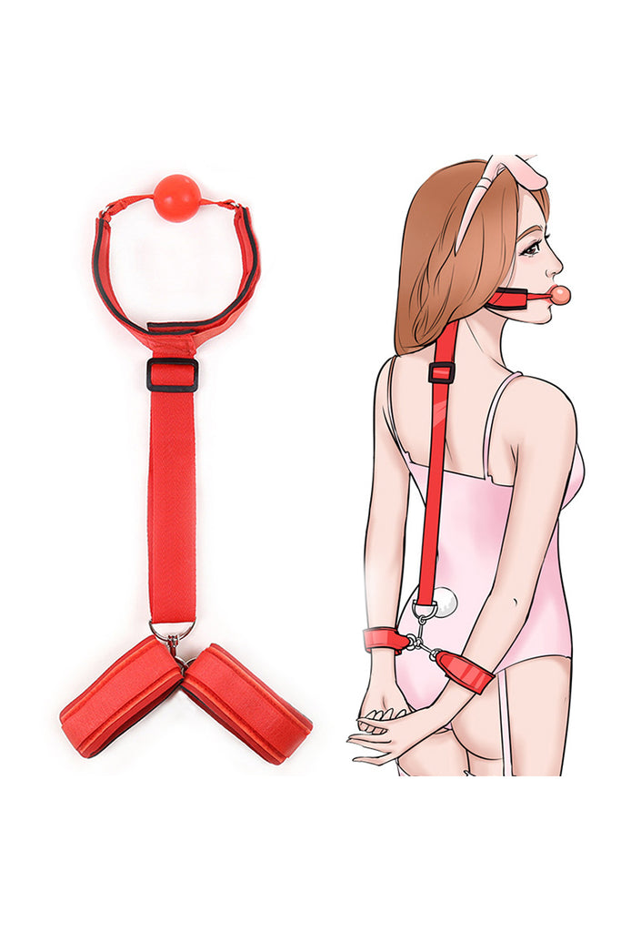 Bdsm Bondage Restraints Handcuff Slave For Woman Couples Adult Game Mouth Ball