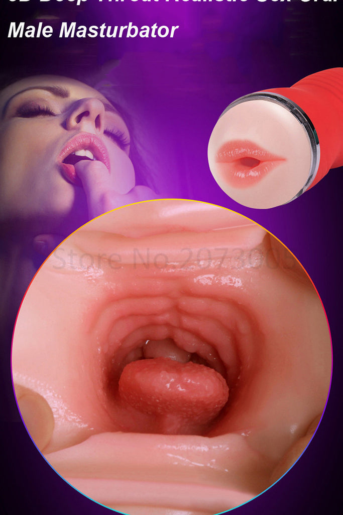 Male Masturbator Dual Hole Deep Throat Realistic Oral vagina Sex Toy for Man