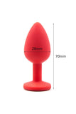 Silicone Butt Plug With Random Color Crystal Jewelry Smooth Touch Anal Plug No Vibrator Anal Sex Toys For Woman Men Gay